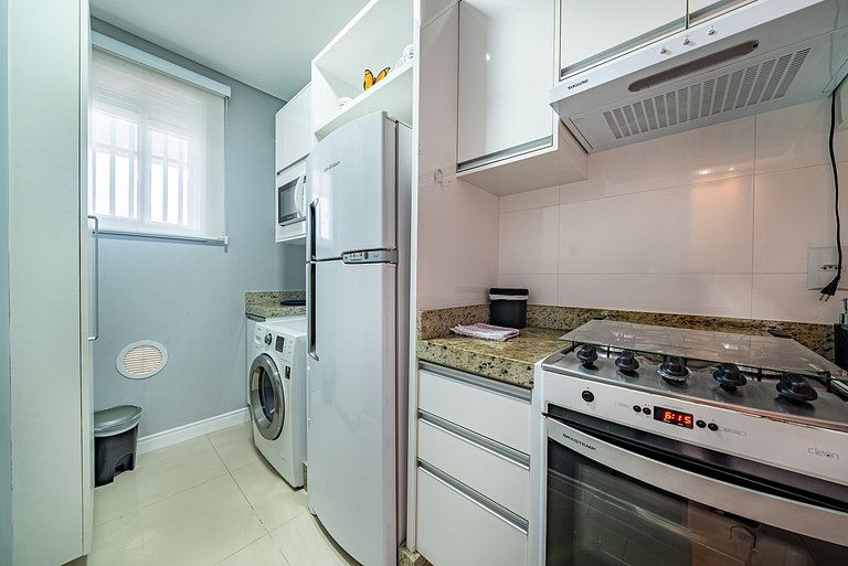 Apartamento térreo à 30 metros da praia de Canto Grande