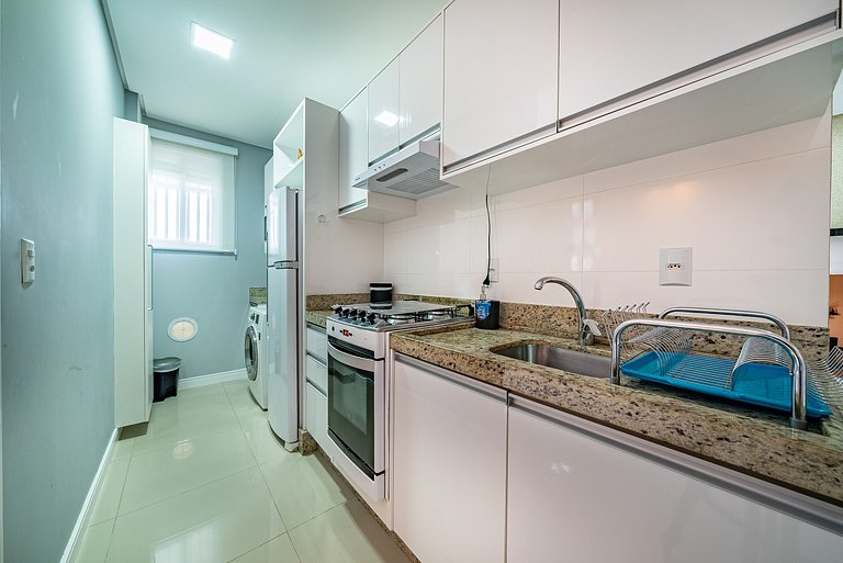 Apartamento térreo à 30 metros da praia de Canto Grande
