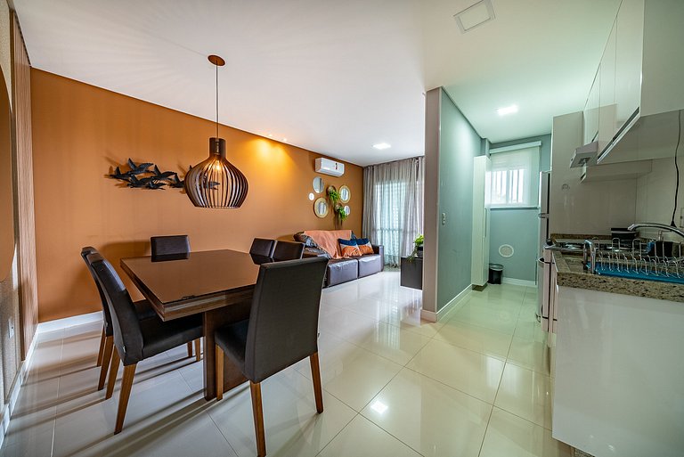 Apartamento térreo à 30 metros da praia de Canto Grande
