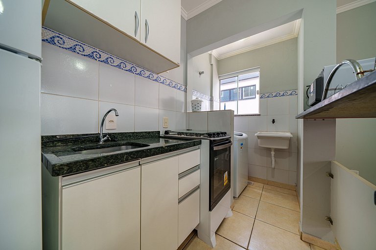 Apartamento con amplio balcón en Bombinhas.
