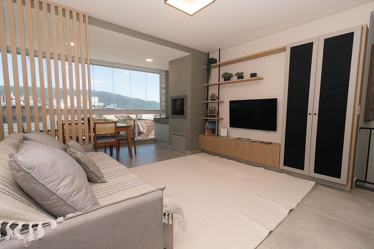 Duplex beira mar em Bombas com vista