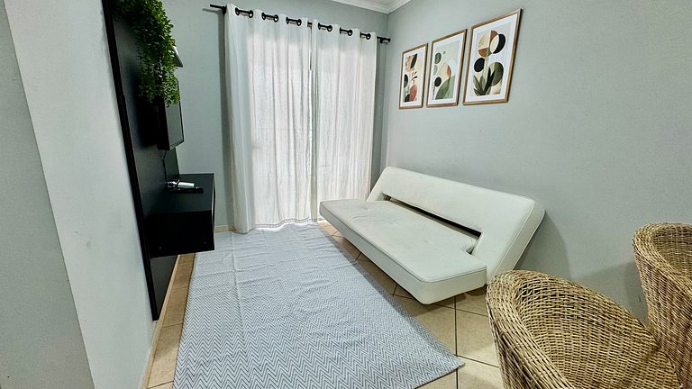 Apartamento espaçoso casal 50 metros da praia