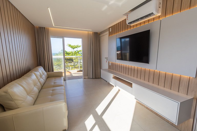 Cobertura duplex beira mar com 3 quartos em Bombas