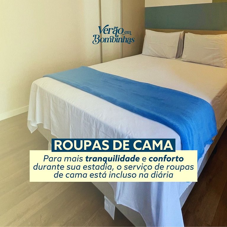 Apartamento novo para família 2 suítes Bombas