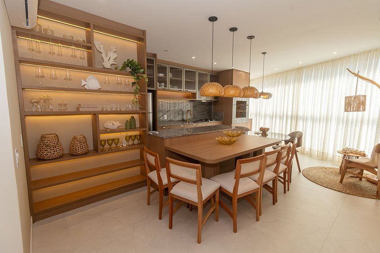 Frente pro mar de Bombas 3 suítes