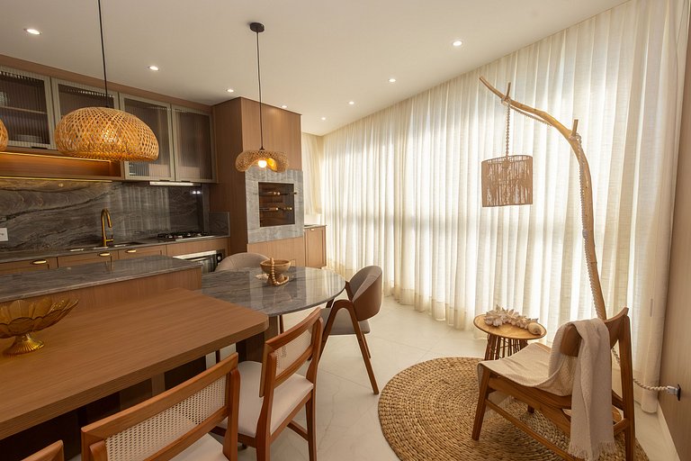 Frente pro mar de Bombas 3 suítes