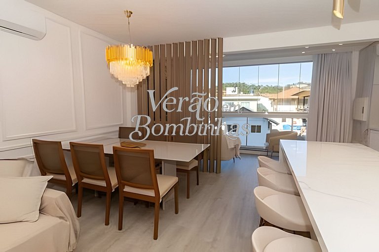 Apartamento 3 suítes beira-mar em Bombas