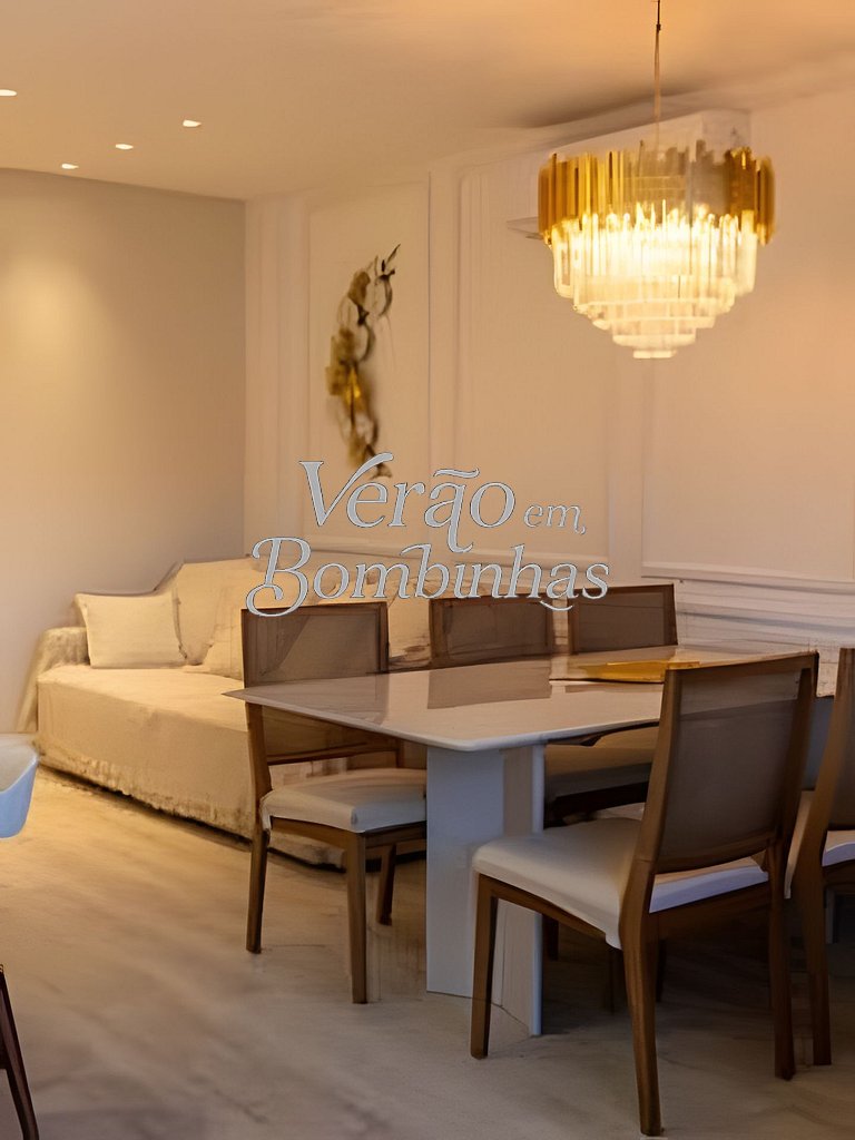Apartamento 3 suítes beira-mar em Bombas
