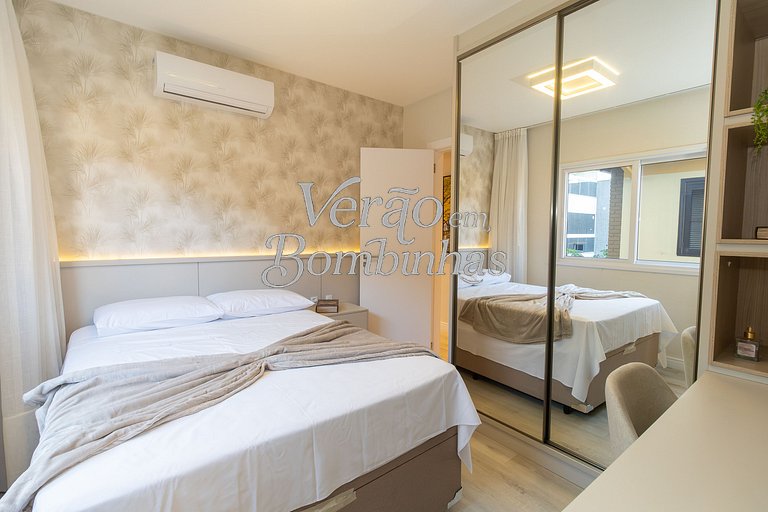 Apartamento 3 suítes beira-mar em Bombas